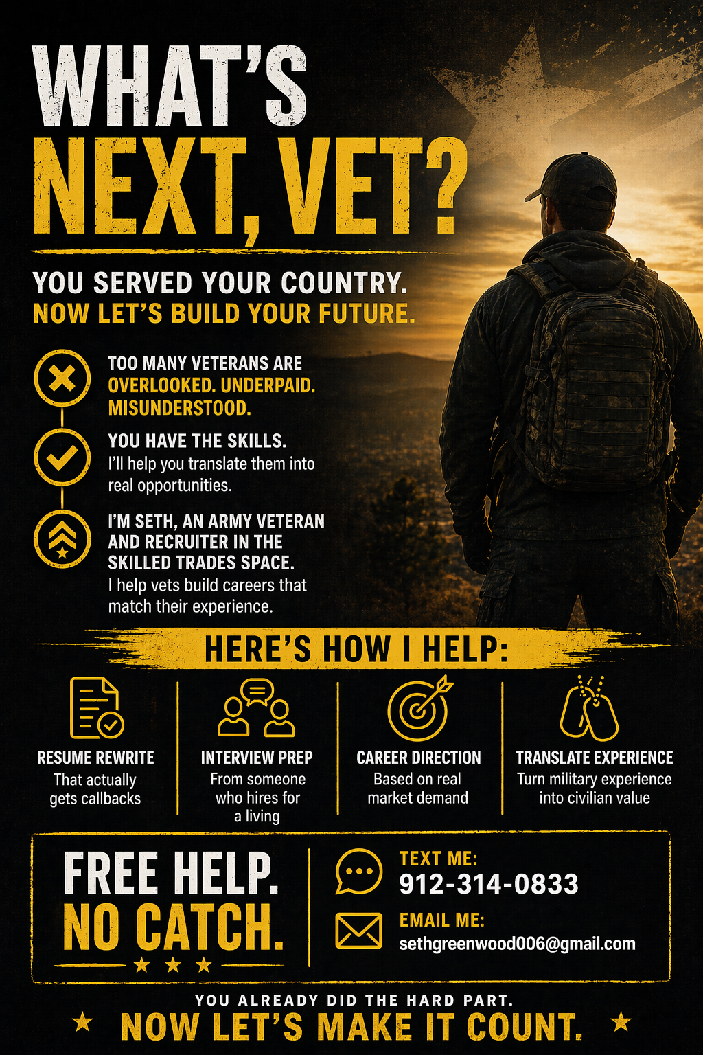 What's Next Vet — Seth Greenwood, Army veteran helping veterans transition
